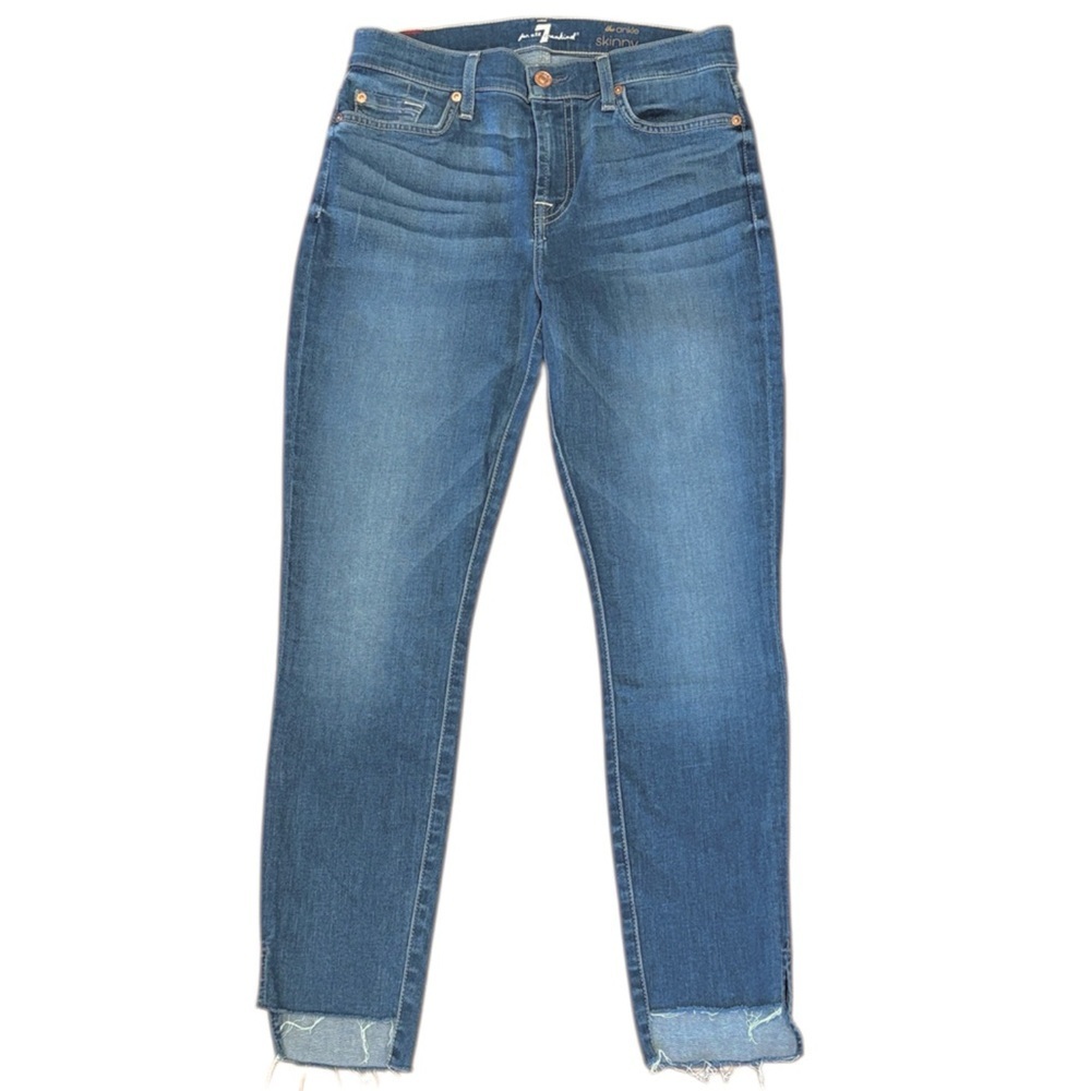 EUC 7 For All Mankind The Ankle Skinny Jeans Size 28